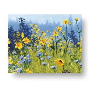 Kayou | Tree Landscape Painting By Numbers Handpainted Painting Paint By Numbers on Frameless Canvas DIY Number Painting Unique Gift