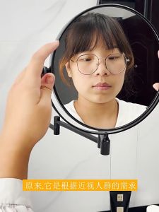 Gương trang điểm 20cm gương treo tường gấp gọn và duỗi dài gương xoay 360 độ gồm 2 mặt gương phóng đại 3 lần
