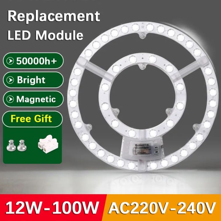 LED Ceiling Light Module 220V Replacement LED Light Board Round Ring ...