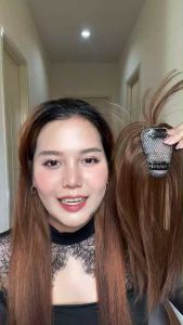 (รุ่นอัพเกรด )ปิดผมบางมีหน้าม้าปรับรูปหน้าให้ดูอ่อนกว่าวัย สมจริงและเป็นธรรมชาติ