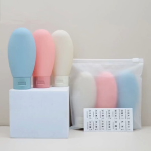Travel Size Toiletry Bottles Set Refillable Silicone Bottle Leak-Proof Squeeze Container Travel isian botol set