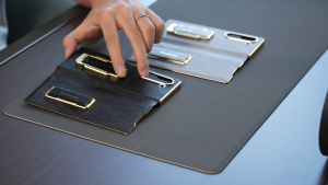 OATSBASF Dual Strap Leather Phone Case for Samsung Galaxy Z Fold 7/Z Fold 6 Case With Magnetic 360° Rotation Stand