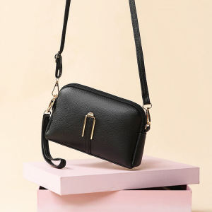 Fashionable Soft Leather Crossbody Bag for Mom Midlife Small Bag 2025 New Style Mobile Phone Coin Underarm Single Shoulder Bag