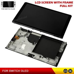 For Switch OLED Console LCD Display Full Screen Assembly Digitizer Replacement For Switch OLED Touch and LCD with Frame