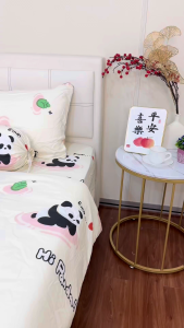 [FS23 蜜桃熊猫] 2500TC Luna Milk Bedsheet 牛奶丝棉床单