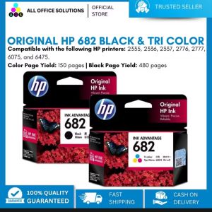 HP 682 Black & Tri-Color Original Ink Advantage Cartridge