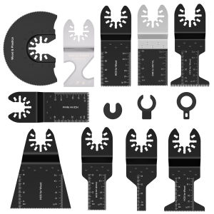 10/8Pcs Oscillating Saw Blades Bi-metal Stainless Steel Multitool Blades Quick Release Oscillating Blades Precise Cutting Blade