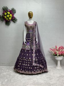 [PRE-ORDER] Semistitched Faux Georgette Lengha ( Delivery 10 Days )
