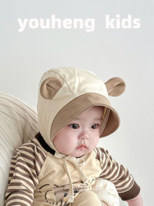 Adorable Baby Hat Pure Cotton Ear Protection Cap Skin Friendly Thin Design for 3-12 Months Old Infants Korean Style Casual Wear