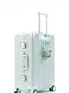 New MAVBINSA Womens Luggage High Aesthetic Multi-Functional Cup Holder Carry-On Suitcase Password Lock Travel Bag 24 Inches