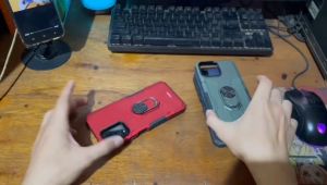 Casing HP Untuk Samsung Galaxy A10s Case Robot Hit Eye Whit Ring Hybrit Armor 360 Degree Rotasi