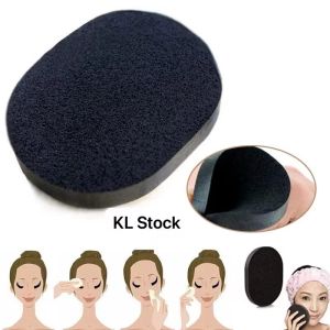 KL Stock Natural Bamboo Charcoal Face Wash Cleaning Sponge Makeup Remove Oily Dust Facial Cleansing 1pcs