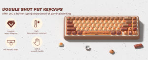 WOMIER 125 Key Hamburger MOG Profile Five Sides Dye Sublimation PBT Keycaps Custom Rounded Cute Keycaps for Cherry MX Switches Gaming Keyboard