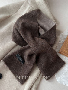 Australian Wool Double-Sided Lazy Cross Wool Scarf Womens Winter Versatile Warm Childrens Parent-Child Neck Warmer Scarf