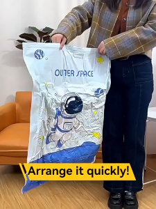 Reusable Travel Storage Resealable Vacuum Bag Vacuum Storage Bag Compressed Bag Wardrobe Organizer