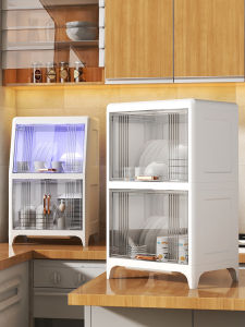 Kitchen Multi-Function Storage Rack Disinfection Drainage Shelf Utensil Cup Plate Bowl Organizer Countertop Storage Shelf