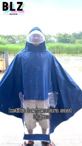 BOLIZUN JAS HUJAN MOTOR 2 KEPALA FULL BODY MOTOR 3 Kepala Full Body Motor Double Ponco 3 in1 Coat