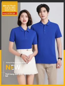 JINGYILAIXIU | Áo Polo Có Thêu Logo Theo Yêu Cầu Đồ Đồng Phục Công Sở Tay Ngắn Áo Thun Mùa Hè