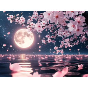 500 1000 1200 2000pcs Puzzle Fun Moon And Flowers Night Landscape Complete Kit For Adult Family Game Night Brain Teaser Toy Gift