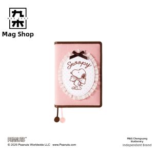 M&G SHOP | Snoopy Themed Sakura Passport Notebook Set With Crystal Stickers
