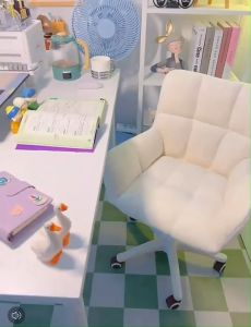 เก้าอี้ทำงาน เก้าอี้สำนักงาน เก้าอี้ผู้บริหาร ปรับระดับได้ เก้าอี้เจ้าหญิง ดีไซน์น่ารักแข็งแรง หมุนได้ เก้าอี้มีล้อ สูง89ซม เก้าอี้ผู้บริหาร น่ารัก เก้าอี้น่ารัก - Lazada