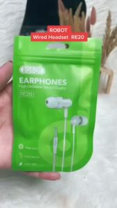 Handsfree Headset Robot RE20 Superbass Headset Original