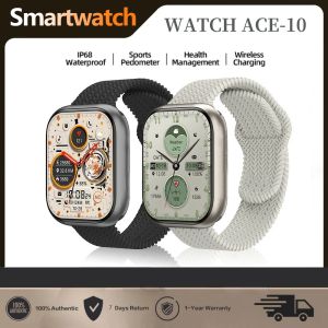 **【✅Peringkat pertama】2025 ASLI WATCH ACE-10 Smartwatch 2.3\\\" HD NFC IP68 baru Touch Screen Bluetooth Call Custom Wallpaper Jam Tangan Pria Heart Rate Monitor Blood Oxygen Monitoring**