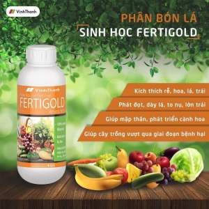 Phân Bón Lá Hữu Cơ Sinh Học FertiGold Amino Acid chai 500ml nhập khẩu từ Châu Âu Vĩnh Thạnh 100% amino động vật