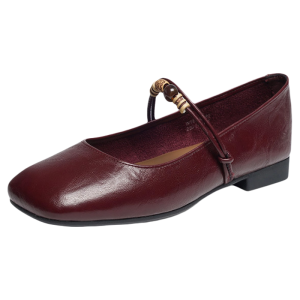 Reddragonfly | Red Flat Soft Bottom Mary Jane Shoes