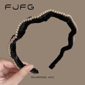 Velvet Wave Hairband Womens Autumn Winter New Simple Elegance Fashion High-End Feeling Face Washing Hair Clip Headwear