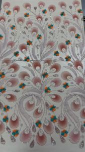 Luxury NIgerian Mesh Sky Blue 3D Flower Peacock Feather Lace Fabric African Asoebi Heavy Sequins Beaded for Wedding Dress M393-1