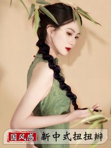 Millennium Hot Girl Tail Wig Braid Womens Side Twist Long Braid Realistic Hair Fashionable Hairdressing Accessory