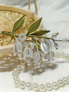 And Return Notes Non-Heritage Wrapped Flower Hairpin Linglan Tassel Wild Hair Comb Chinese Clothing Cheongsam Accessories Updo Tassel Hair Clasp