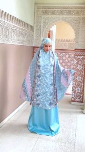 Melika - Mukena Dewasa Premium Silk Motif Amara