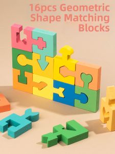 Montessori Logical Thinking Geometric Shape Blocks Educational Toys
