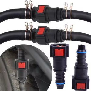 4ชิ้นข้อต่อสวมเร็วสำหรับท่อน้ำมันรถจักรยานยนต์ในรถยนต์ข้อต่อแบบปลั๊กเร็วทำจากยางไนล่อนอุปกรณ์เสริมปลั๊กปล่อยอย่างรวดเร็ว