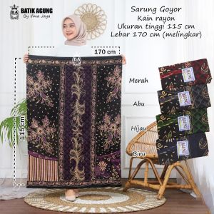 Sarung Batik Rayon Print Motif Pagi sore 3 | Serian Warna