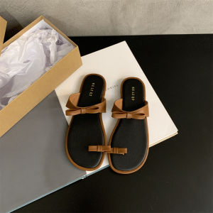 Dép Đế Phẳng Kiểu Pháp Mùa Hè Cho Nữ Đi Biển Đế Bằng Thường Ngày Dép Xăng Đan Đế Bằng Đế Cao Su Màu Trơn Chất Liệu PU