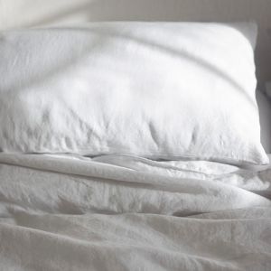 ผ้าฝ้ายลินินบริสุทธิ์พร้อมซับในแบบซักได้พร้อมที่นอนและหมอน 2 ใบ ดีไซน์เรียบง่าย สวมใส่สบาย