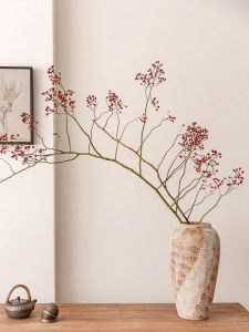 Large Size Ceramic Flower Vase Rural New Chinese Style Living Room Decoration Dry Flower Insertion Standing on the Floor