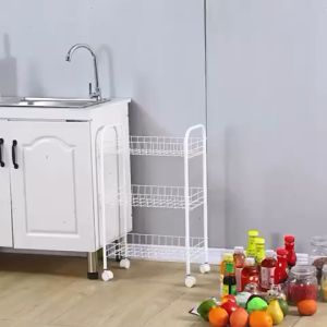 2/3/4/5 Tier Rolling Utility Cart Kitchen Trolley Rolling Rack Storage Cart with Wheels Home / Baby