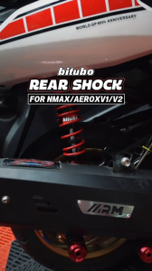 Bitubo Rear Shock Absorber 305mm Set For Nmax Aerox v1&v2 Progressive Spring Heavy-Duty CNC Aluminum Alloy Preload Rebound Adjustable