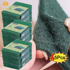 5PCS Emery Magic Cleaning Sponge Cookware Kitchen Utensil Dishwashing Scouring Pad  Bathroom Rust Stain Remover Wipes Brush