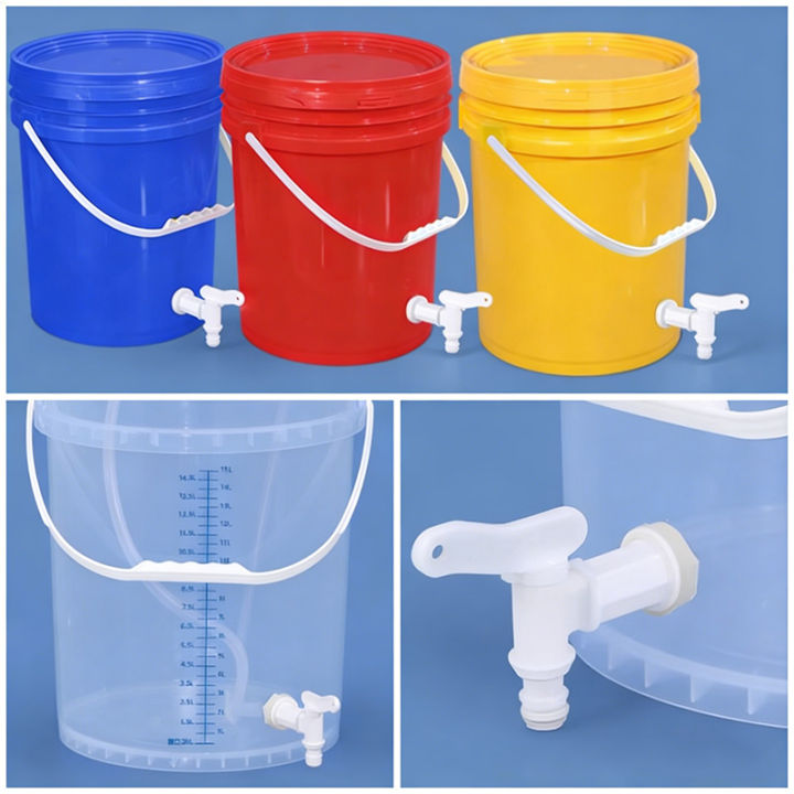 Food Grade Graduated Home Water Storage Plastic Bucket with Faucet ...