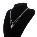 Snow White and the Huntsman Couple Necklace Heart and Sword Charm Necklace for Women Romantic Valentine's Day Jewelry Gift. 