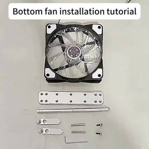AuyiHomu Giá Đỡ GPU Hai Tay Có Thể Điều Chỉnh Bằng Hợp Kim Nhôm Giá Đỡ Card Đồ Họa Cho Linh Kiện PC Làm Mát Bạc Đen