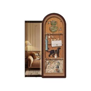 French Medieval Style Full-Length Mirror Painting Invisible Clothes Mirror Wall Art Sliding Hidden Hole Board Decorative Picture