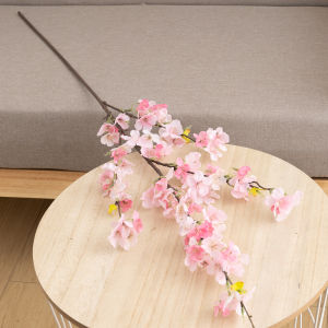 Artificial Flower Cherry Long Branch Silk Sakura For Wedding Party Backdrop Wall Home Living Room DIY Decor Table Vase Accessory