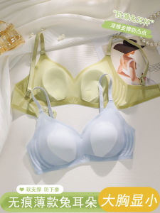 Wireless Bra Soft Support Ultra Thin Rabbit Ear Cup Womens Underwear Seamless Anti-Sagging Reduce Side Breast Summer Style