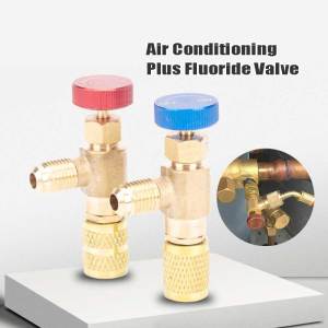 Liquid Safety Valve R410A To R22 Air Conditioning Plus Fluoride Valve 1/4 "Safety Adapter